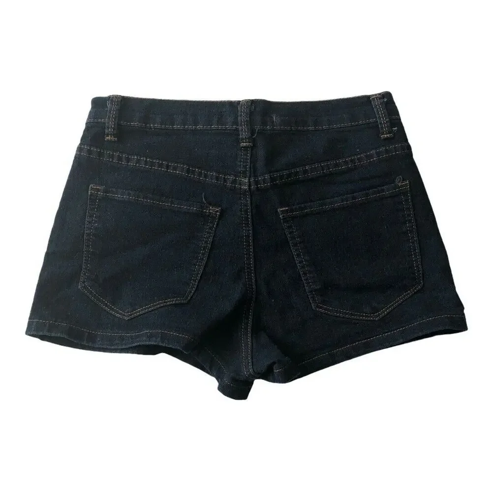 Forever 21 Womens Shorts Size 26 Dark Wash Blue Jean Shorts High Rise Dark Wash